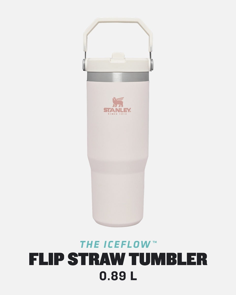 Rose Quartz IceFlow Flip Straw Tumbler