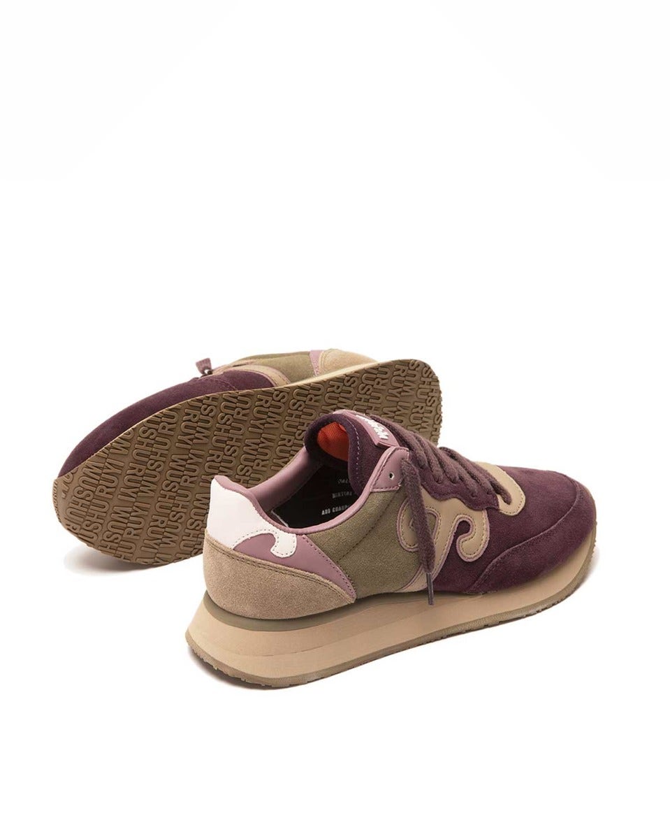 Burgundy & Cream All Suede Art Master Trainer