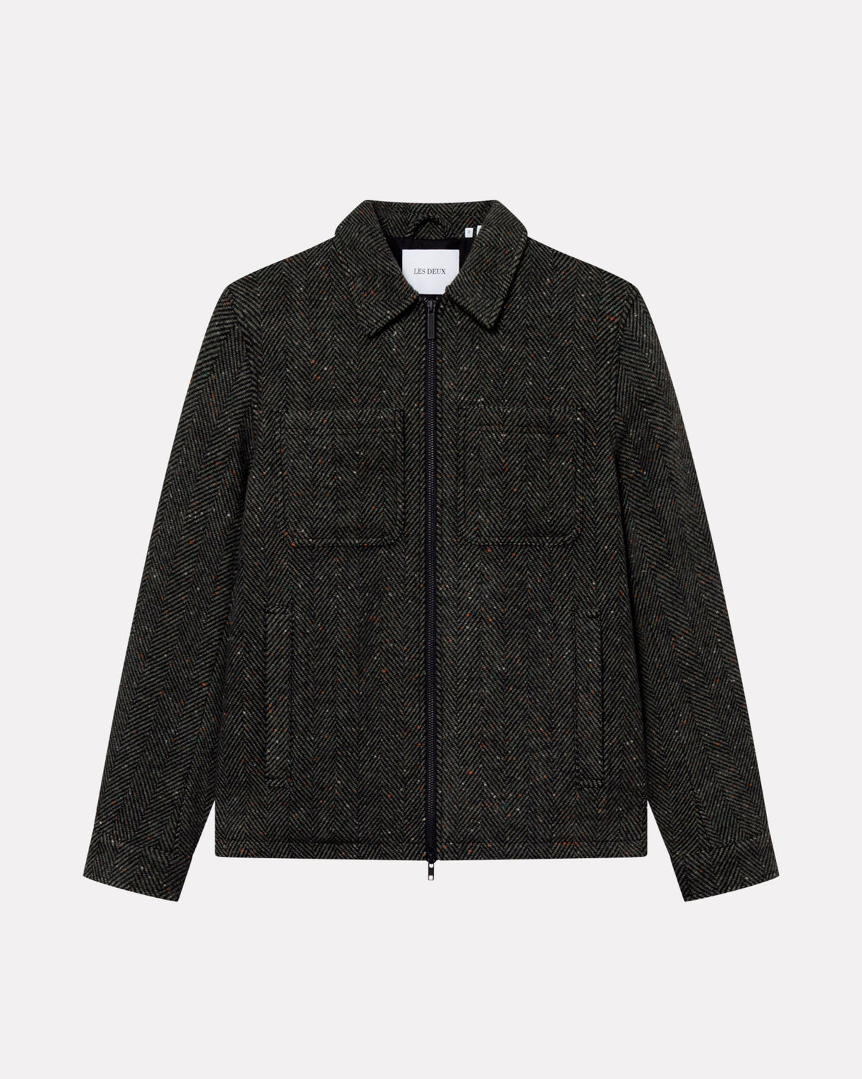 Duffel Bag Green Marseille Herringbone Wool Jacket