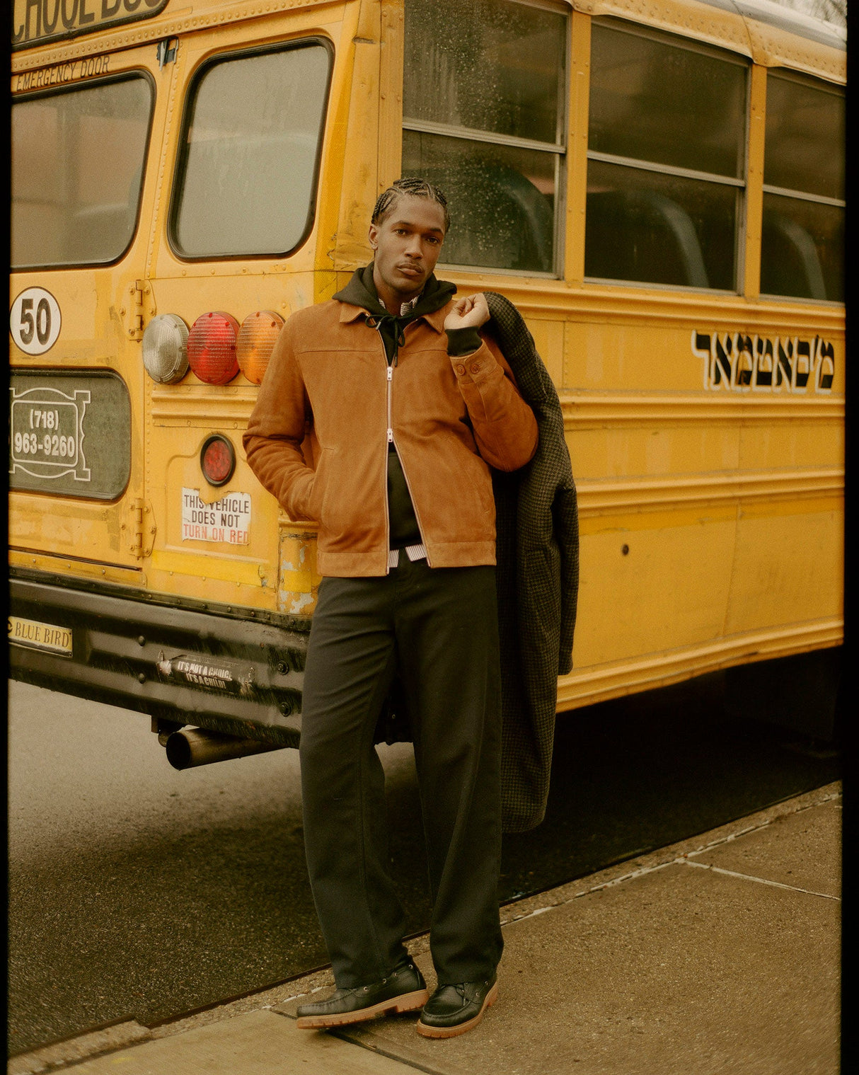 Brown Nyle Suede Coach Jacket