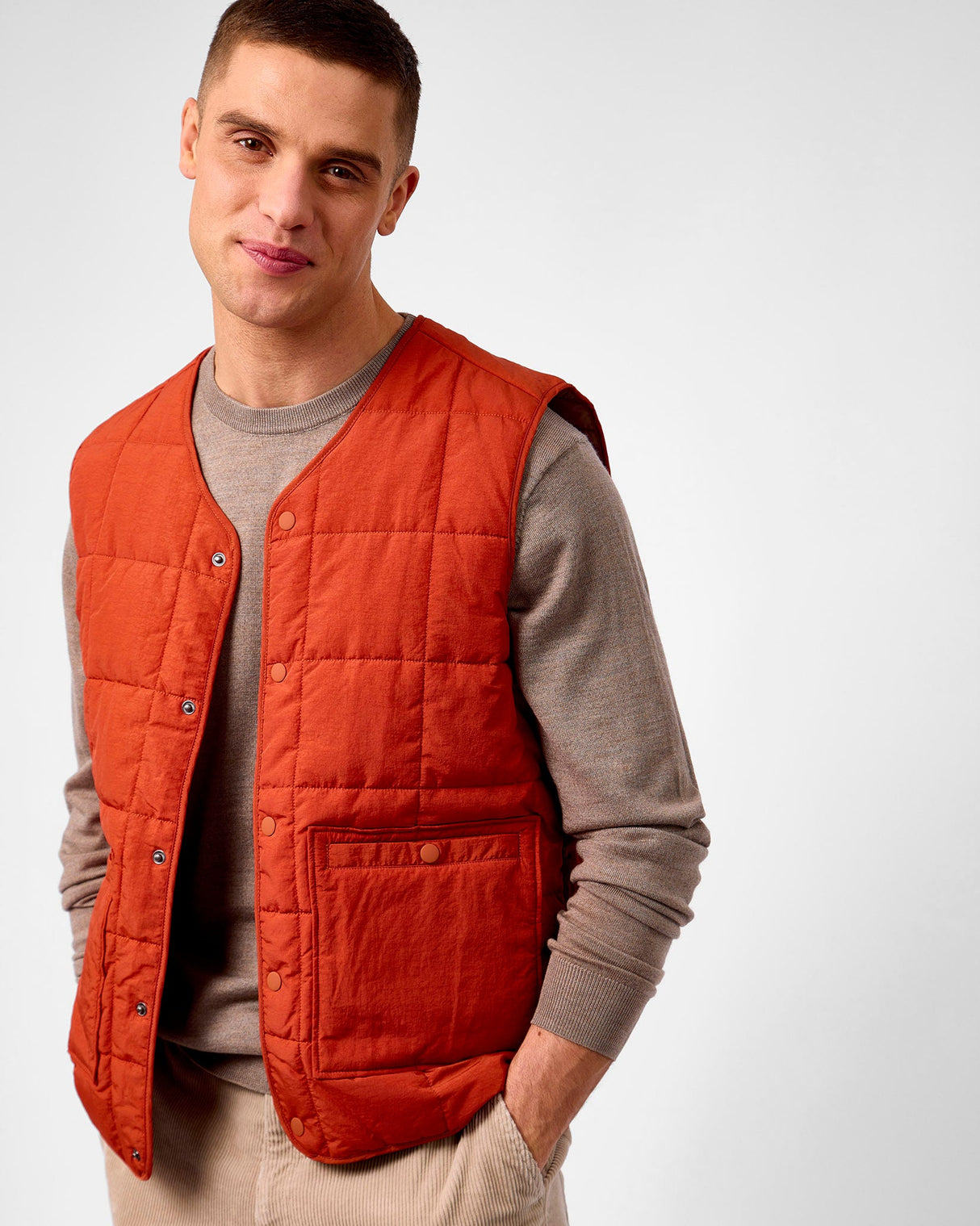 Dark-Clay-Orange-Matt-Padded-Vest-Jacket