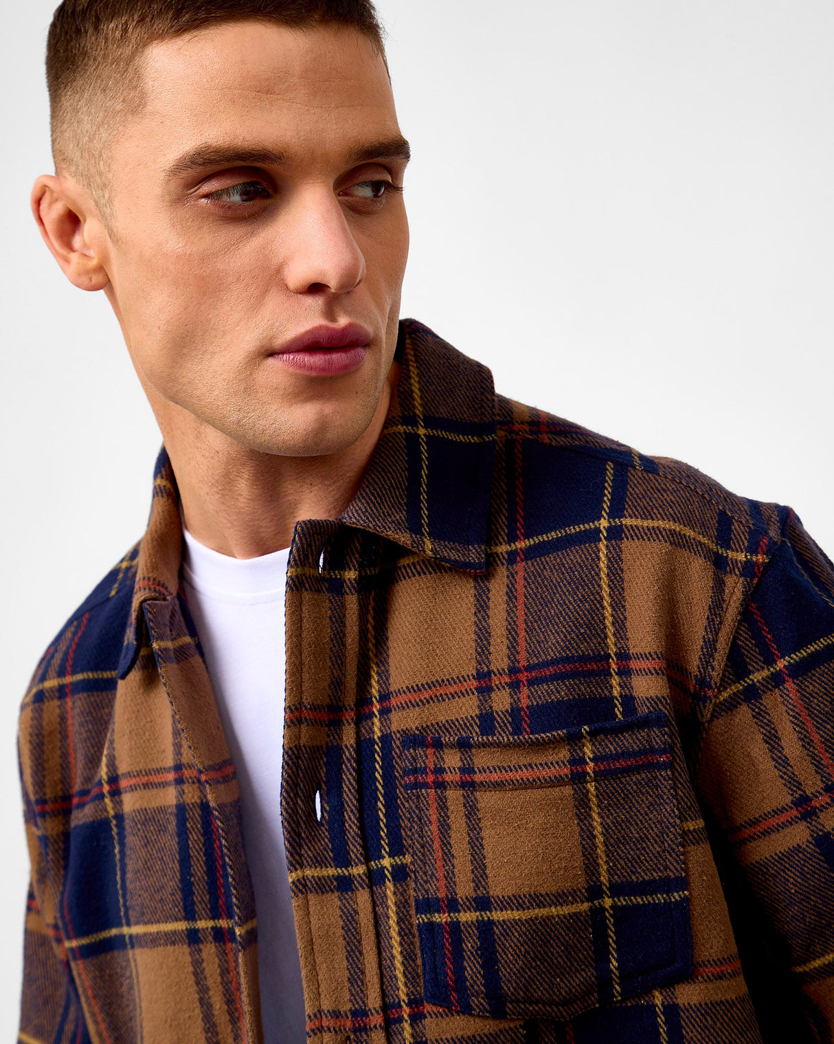 Mountain Green Loan Check Twill Overshirt
