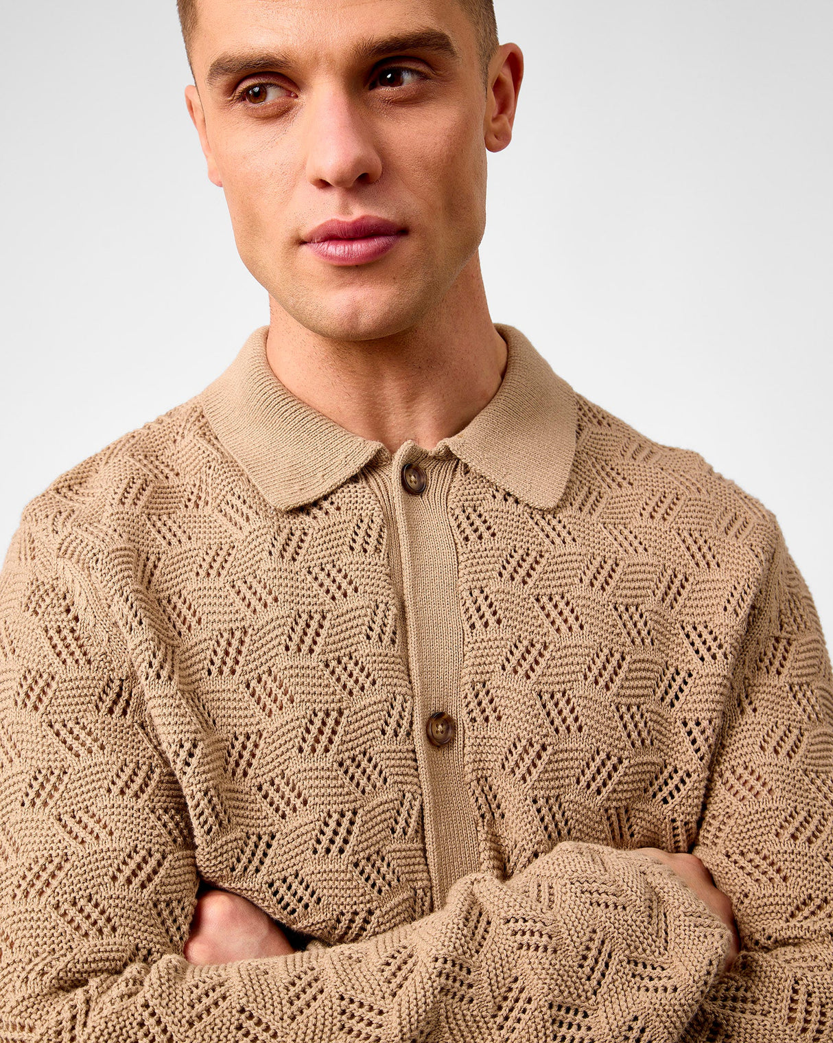 Dark Sand Eloi Cotton Knit Shirt