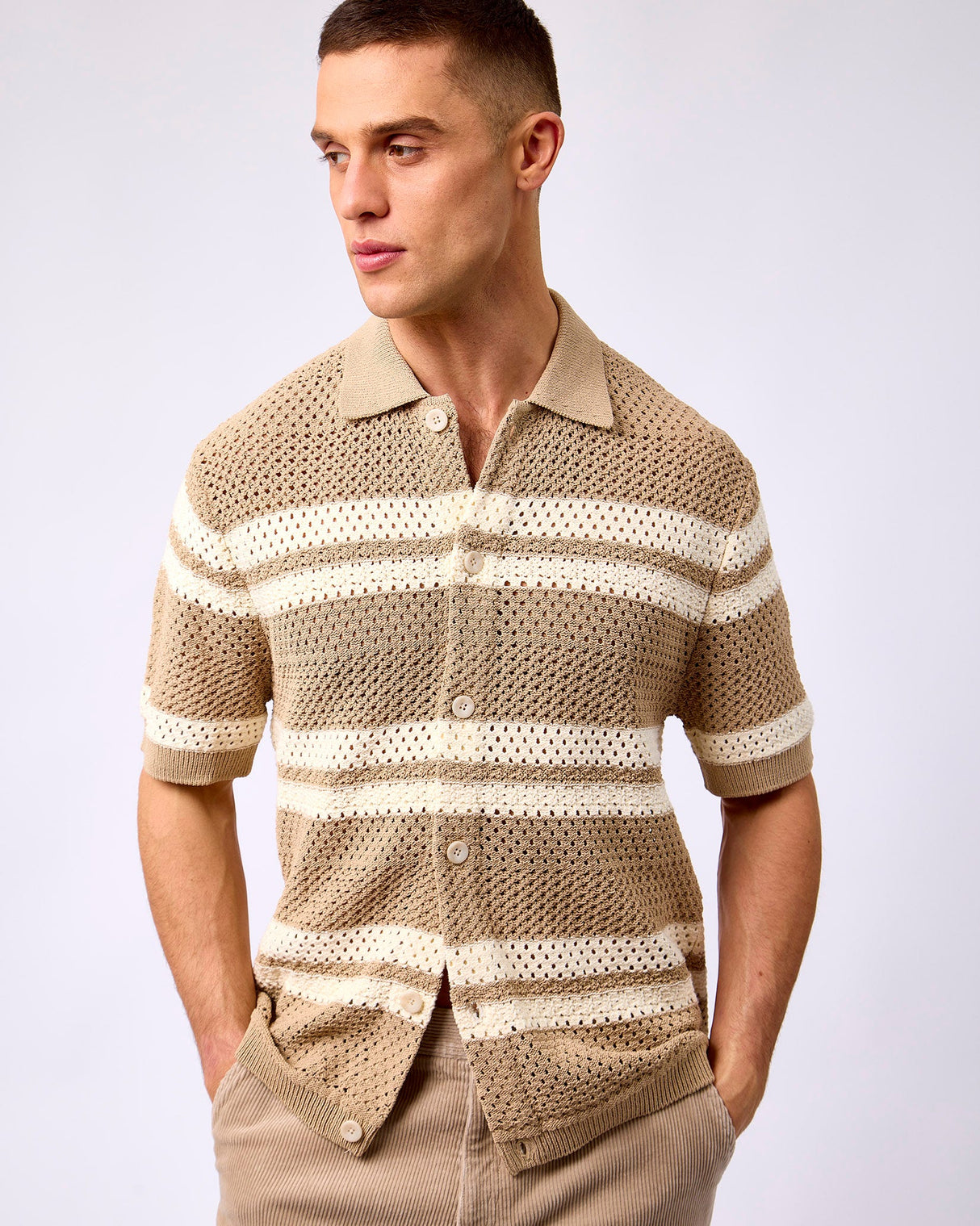 Dark-Sand-Gianni-Knit-Short-Sleeve-Shirt