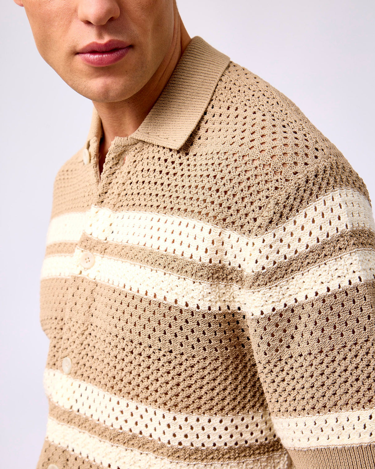 Dark Sand Gianni Knit Short Sleeve Shirt