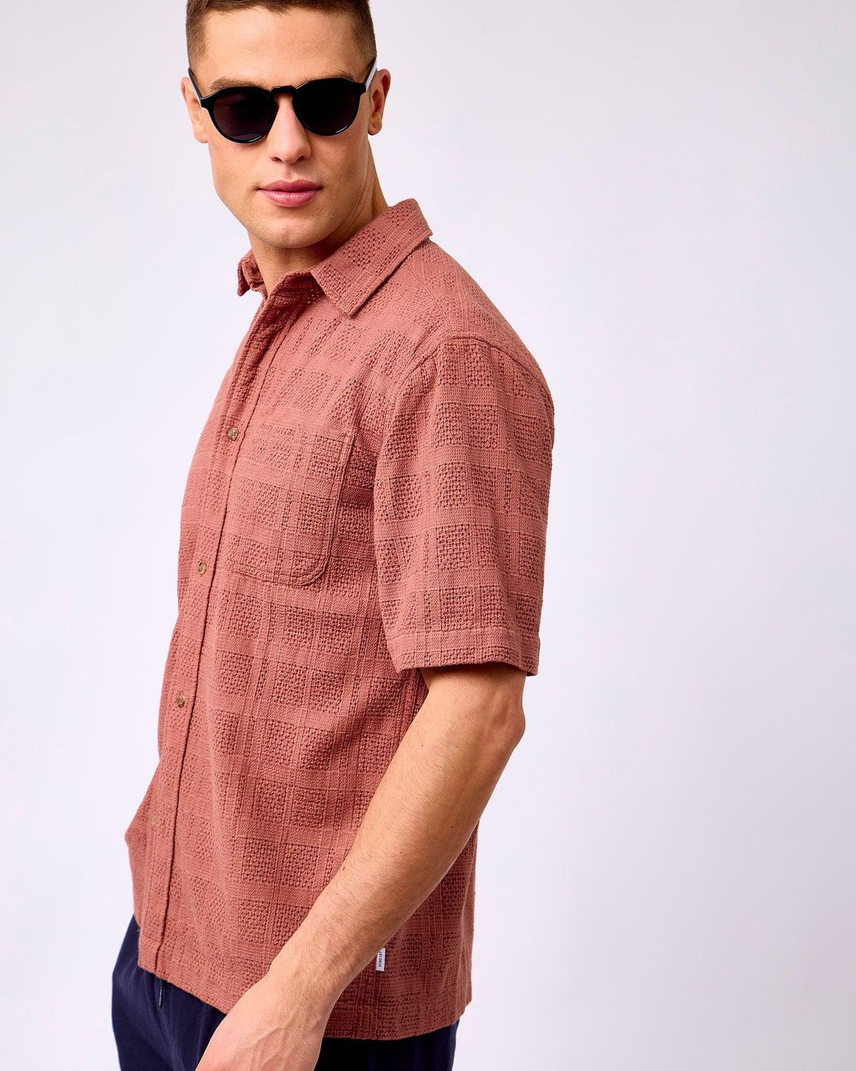 Cognac-Red-Charlie-Short-Sleeve-Shirt
