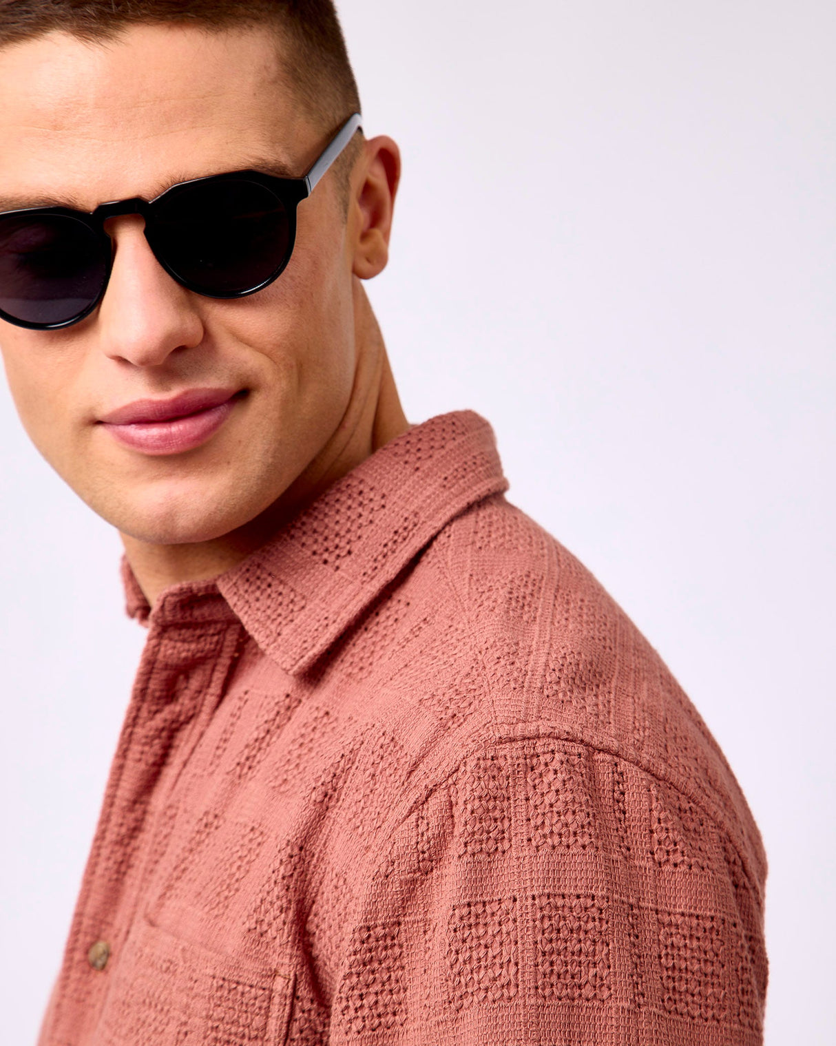 Cognac Red Charlie Short Sleeve Shirt
