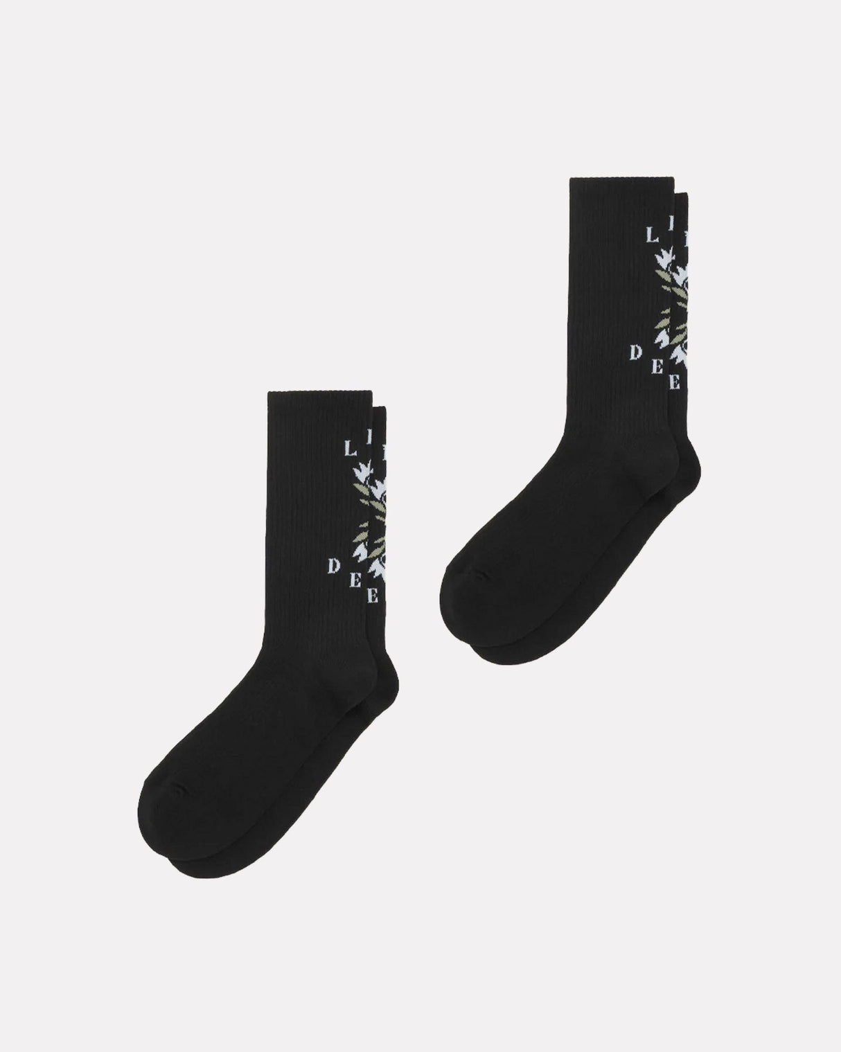 White-Logo-Flower-Socks-2-Pack-43-46