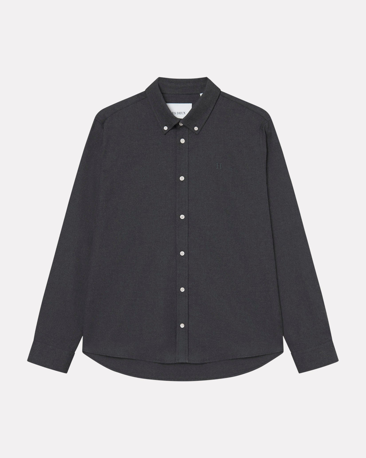 Charcoal Melange Desert Brushed Cotton Shirt