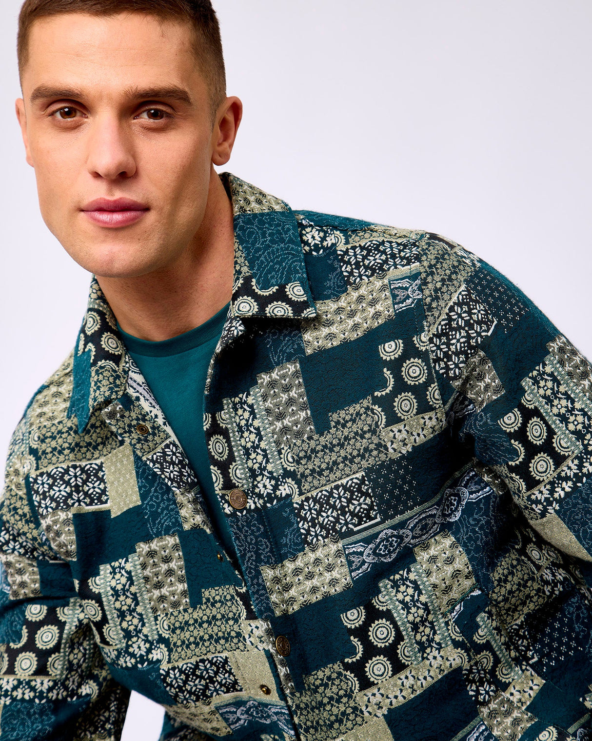 Sea Moss Green Ian Jacquard Coach Jacket