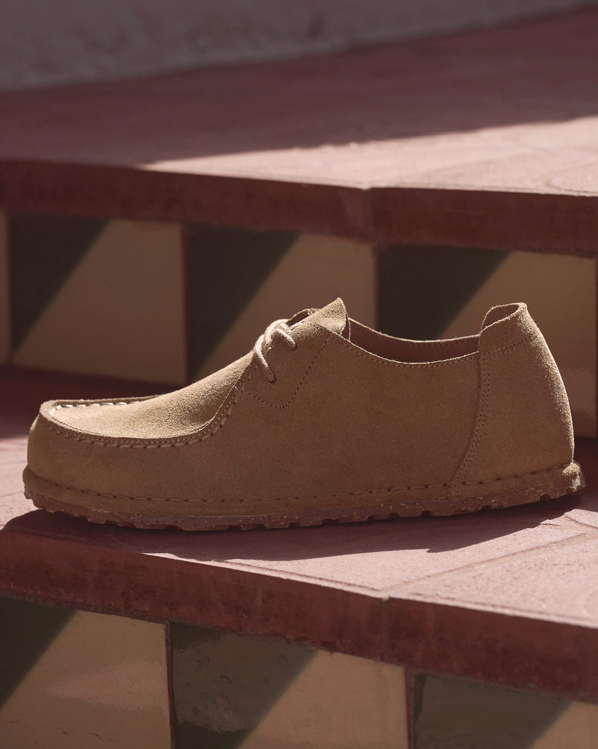 Grey Taupe Utti Suede Lace Moccasin