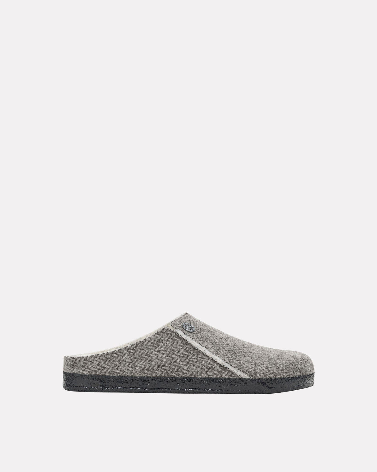 Herringbone Grey Shearling Zermatt Slipper