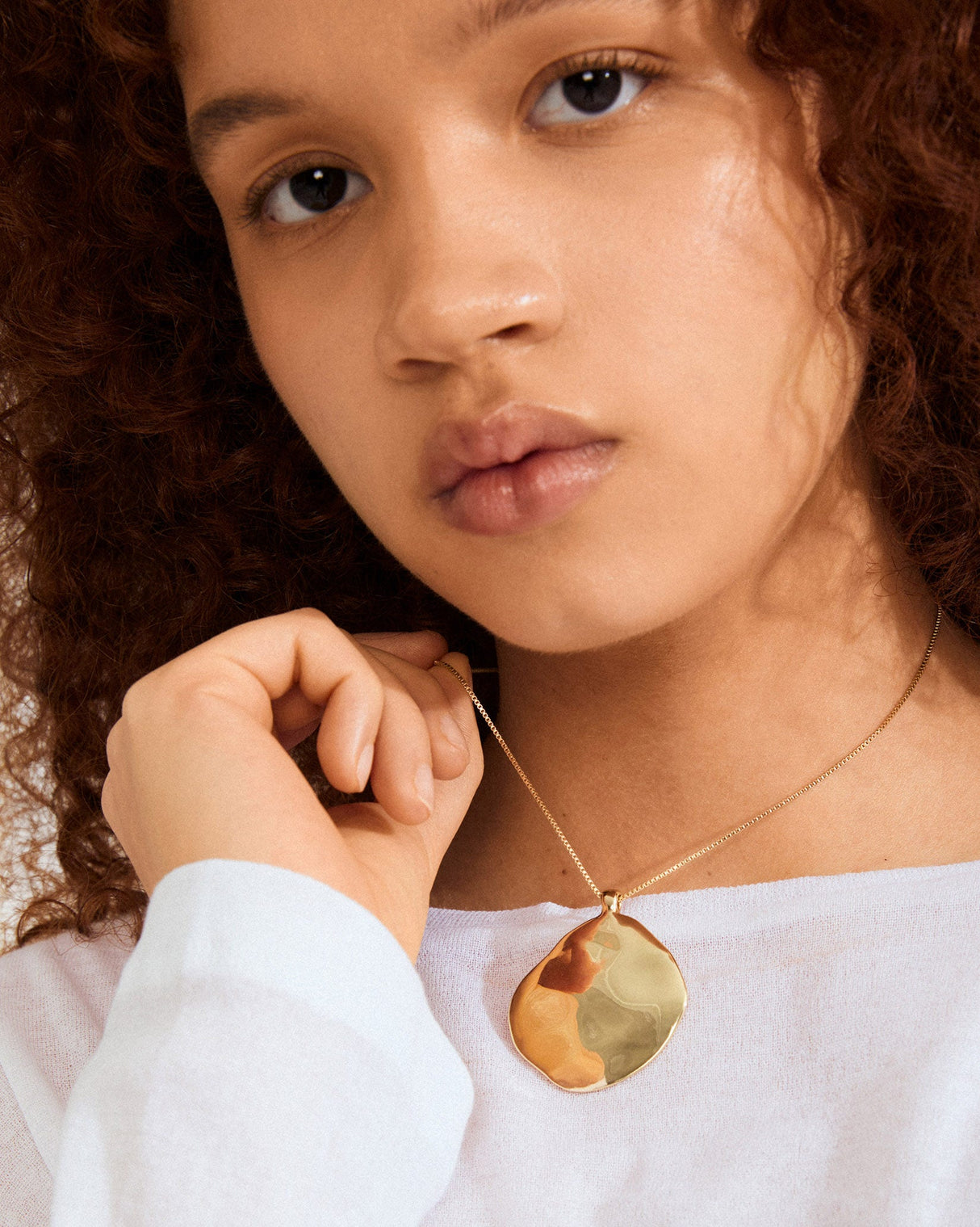 Gold Sparkle Pendant Necklace
