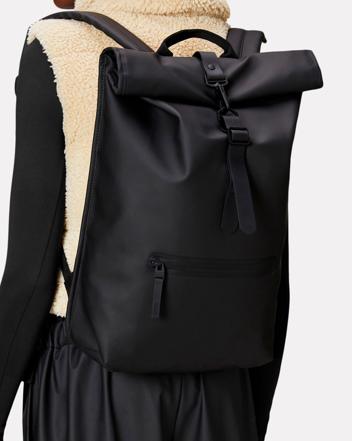 Black Rolltop Rucksack