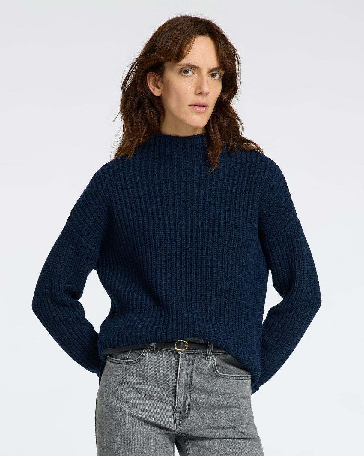 Dark-Sapphire-Selma-Cotton-Blend-Knit-Jumper