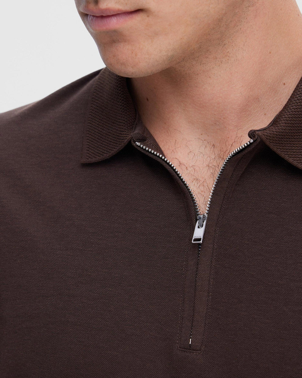 Chocolate Torte Fave Zip Polo Shirt