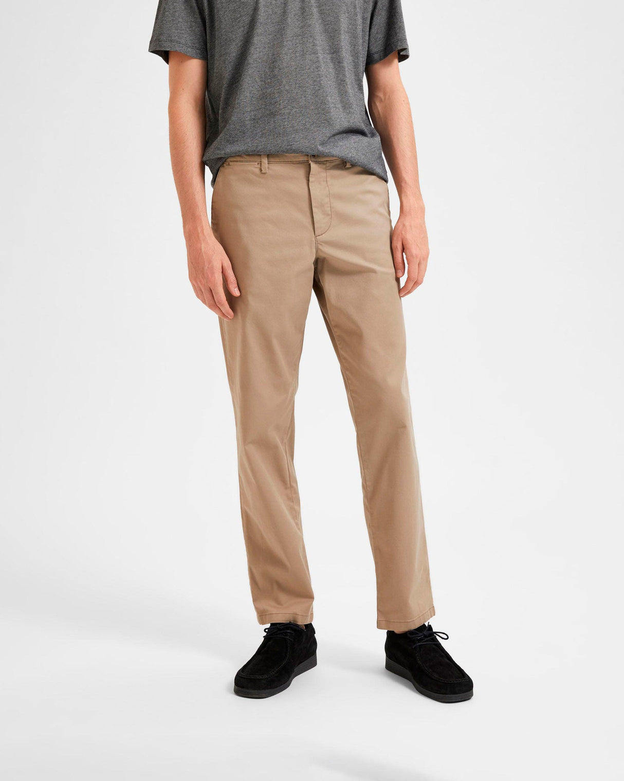 Greige Miles Straight Leg Flex Pants
