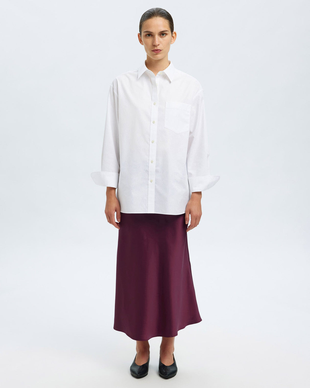 Fig Lena High Waisted Midi Skirt