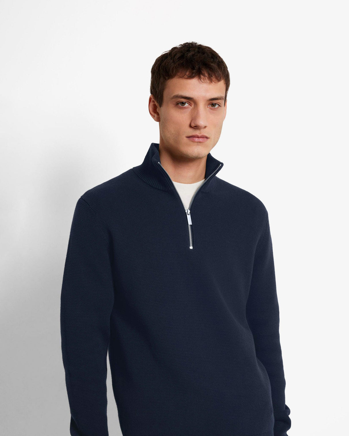 Sky-Captain-Dane-Cotton-Structured-Knit-Half-Zip-Jumper