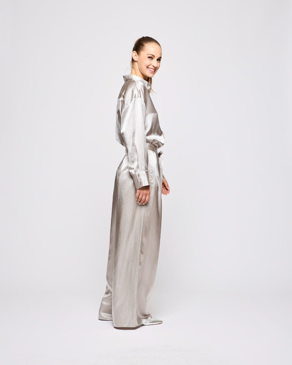 Dove Selene Wide Leg Satin Pants