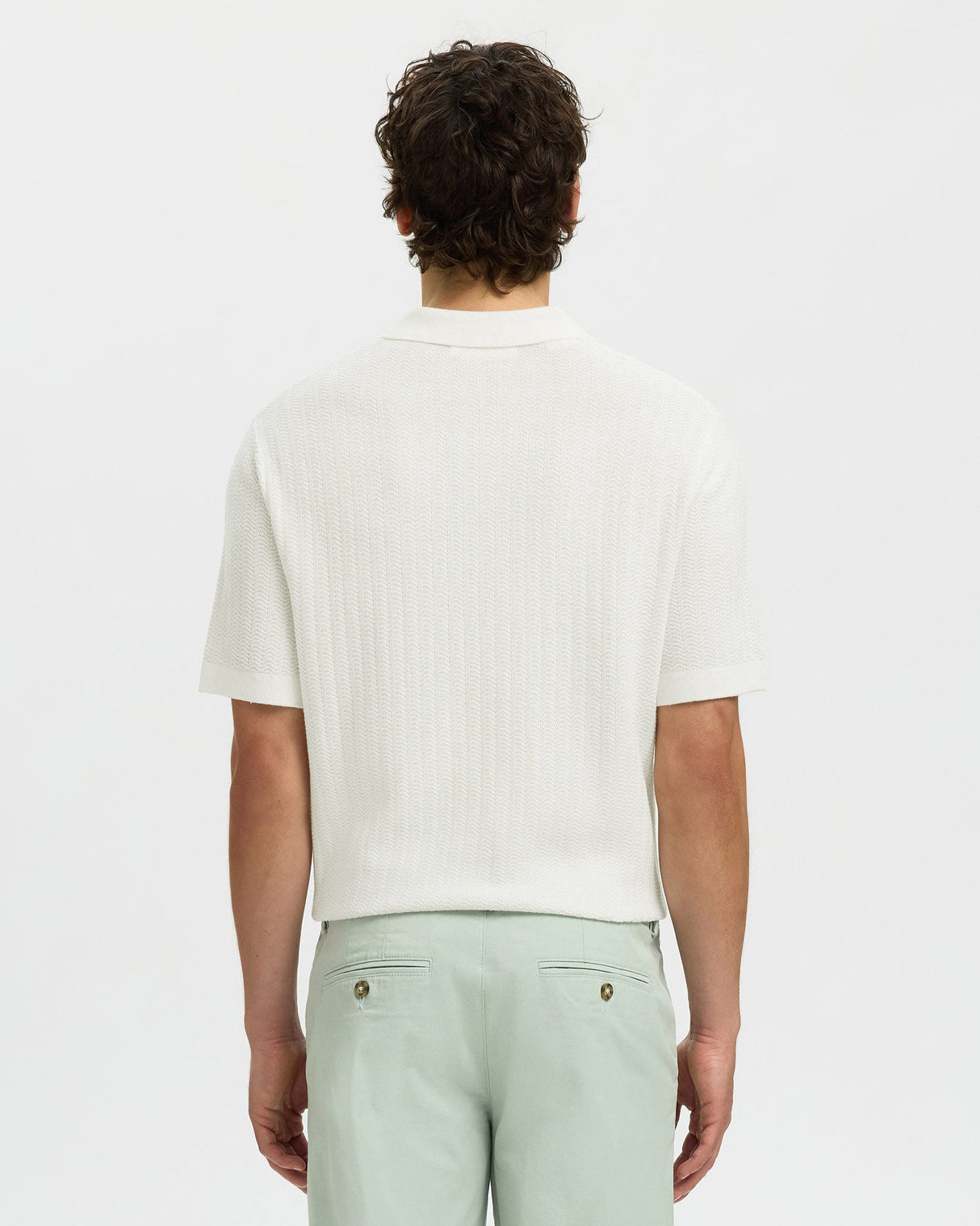 Egret-Cran-Knit-Structure-Zip-Polo-T-Shirt