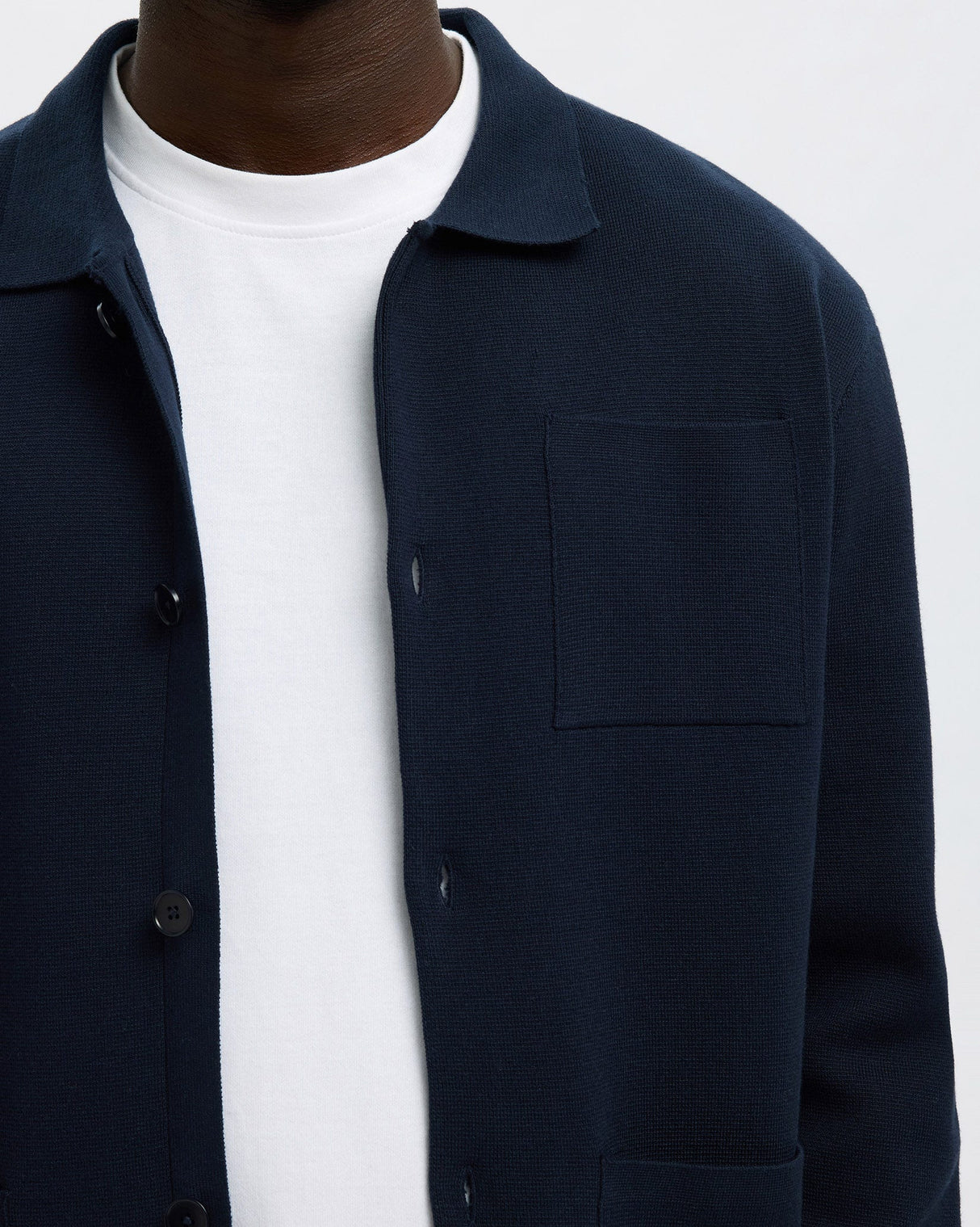 Sky Captain Mike Cotton Blend Polo Cardigan