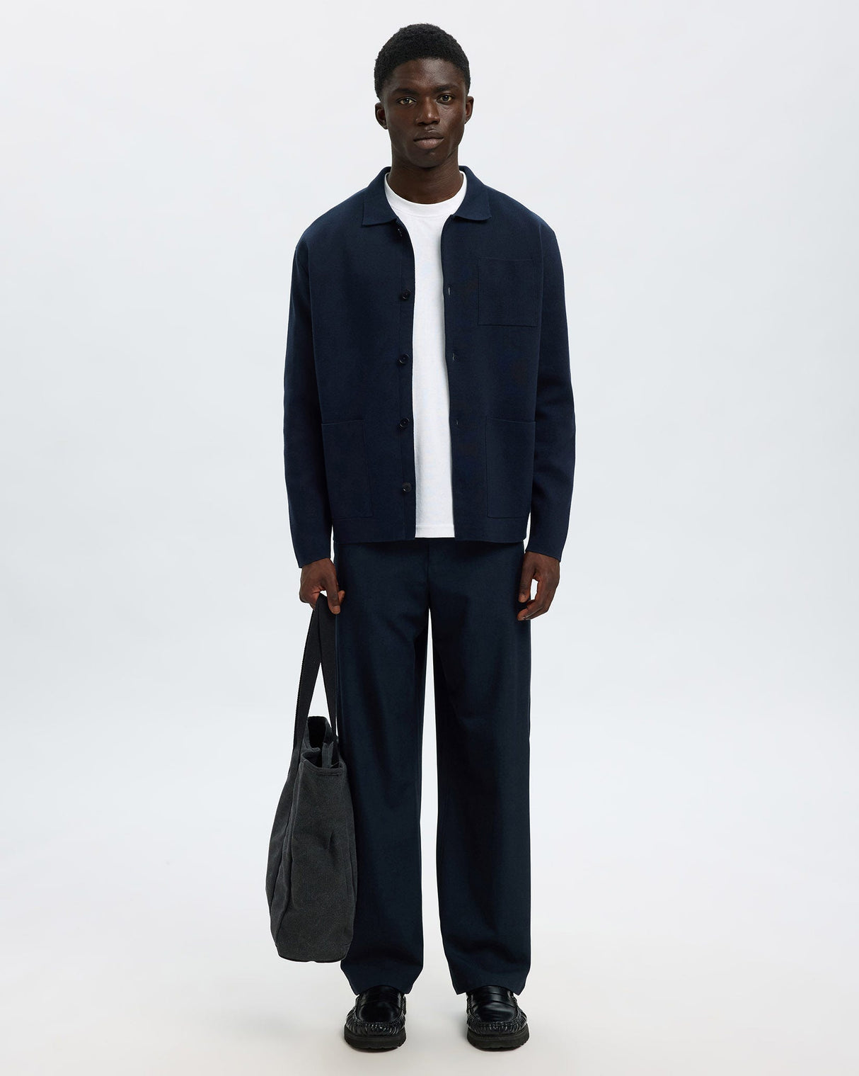 Sky Captain Mike Cotton Blend Polo Cardigan