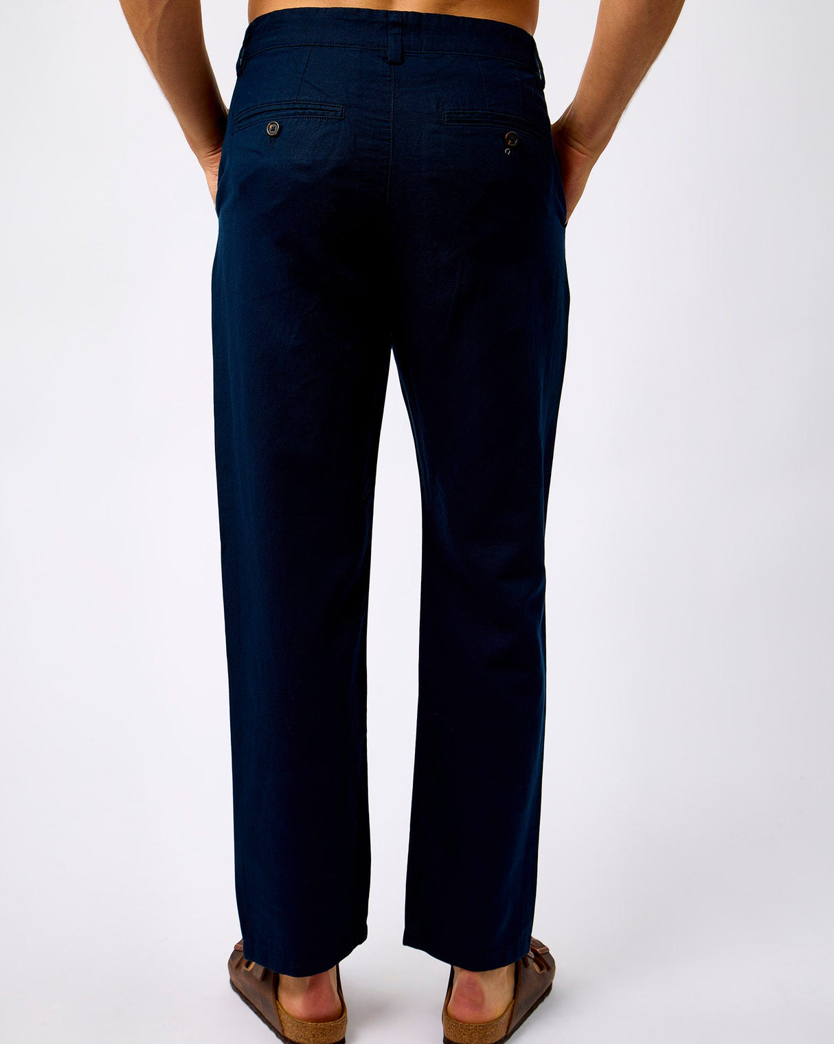 Sky Captain Miles Linen Blend Straight Leg Chinos