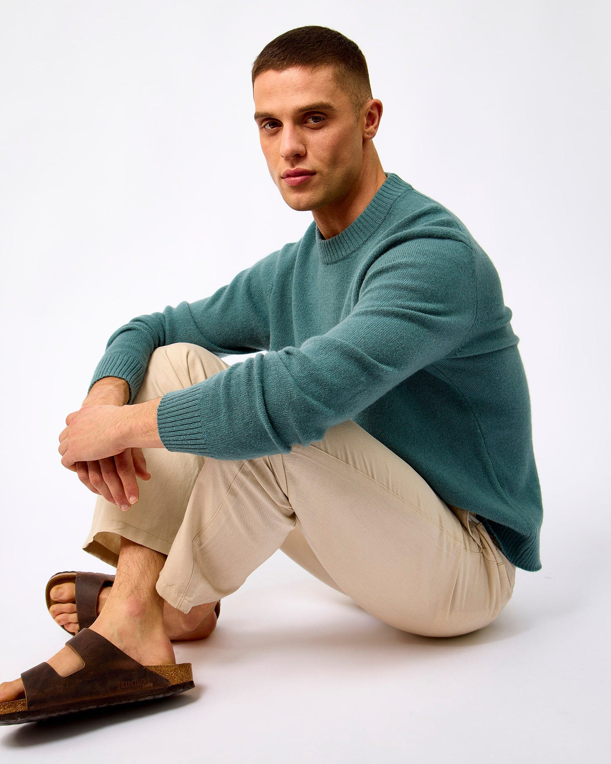 Balsam-Green-Reuben-Relaxed-Knit-Crew-Neck-Jumper