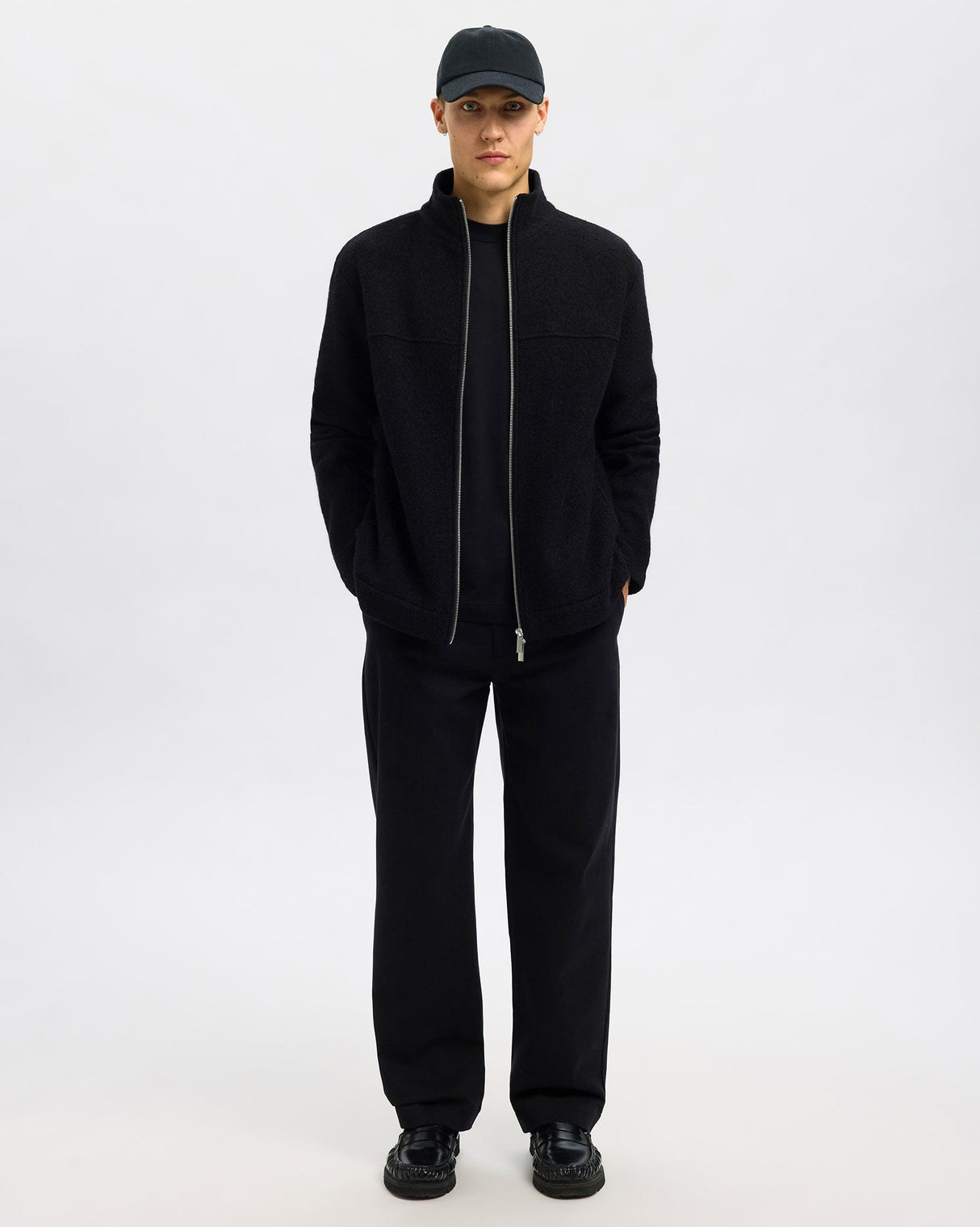 Black Nealy Full Zip Cardigan