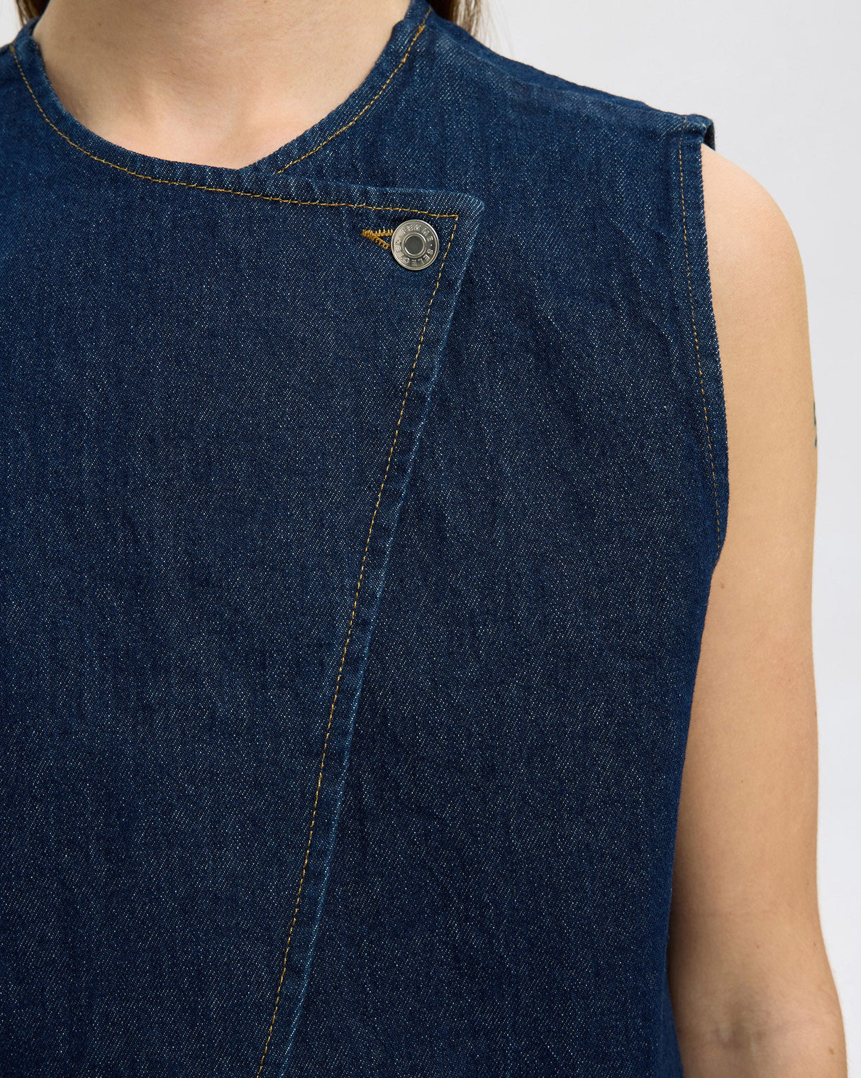 Dark Blue Denim Vida-Kori Denim Vest