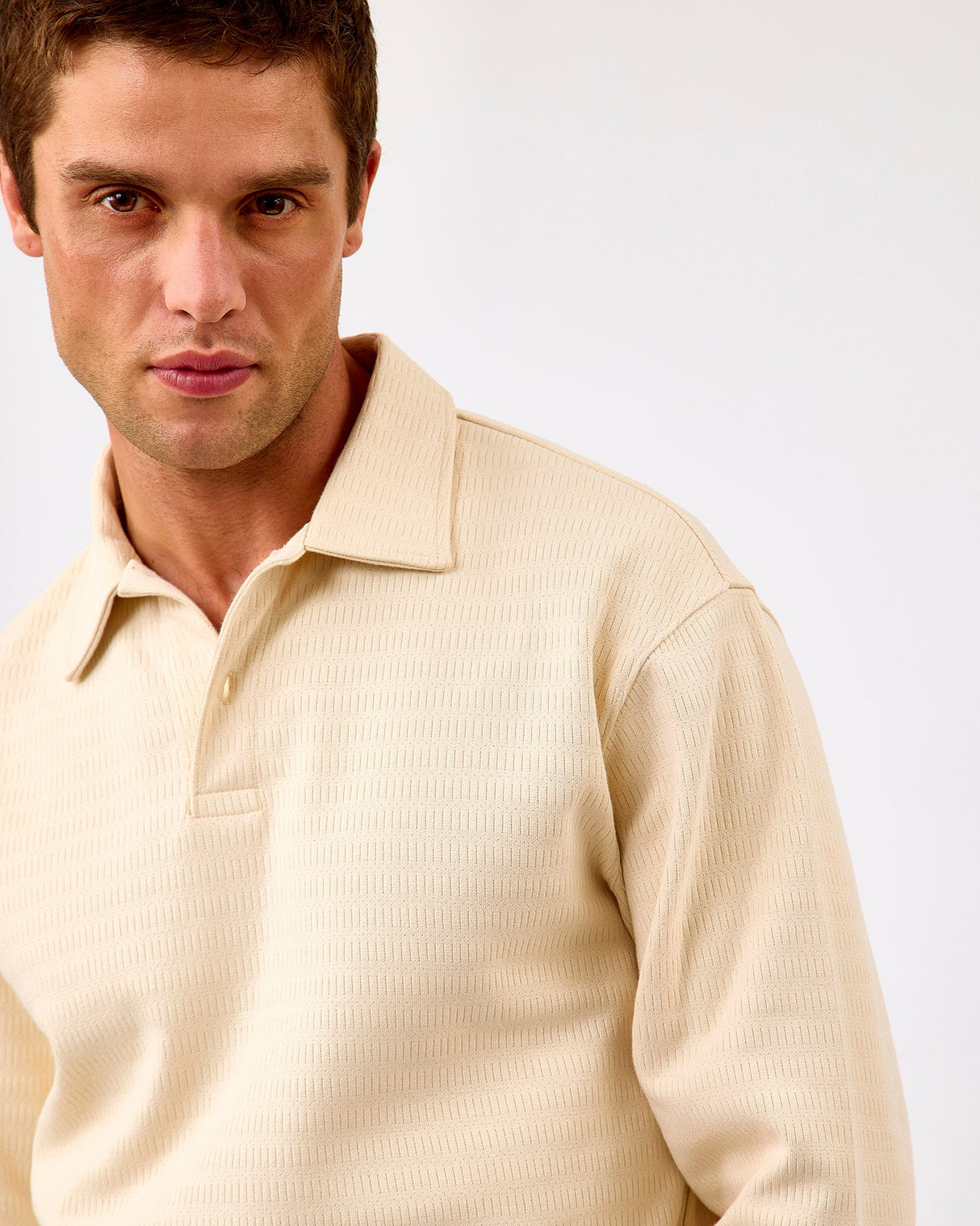 Angora Henry Long Sleeve Polo Shirt