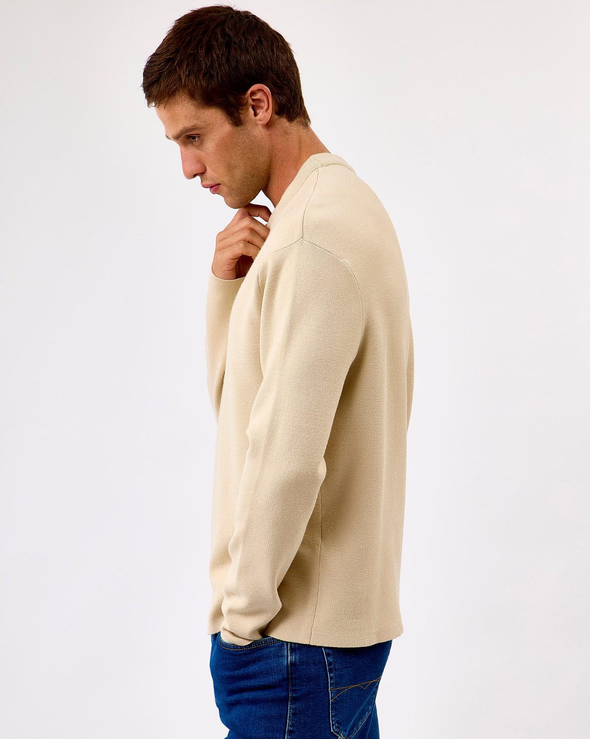 Oatmeal-Teller-Crew-Neck-Knit-Jumper