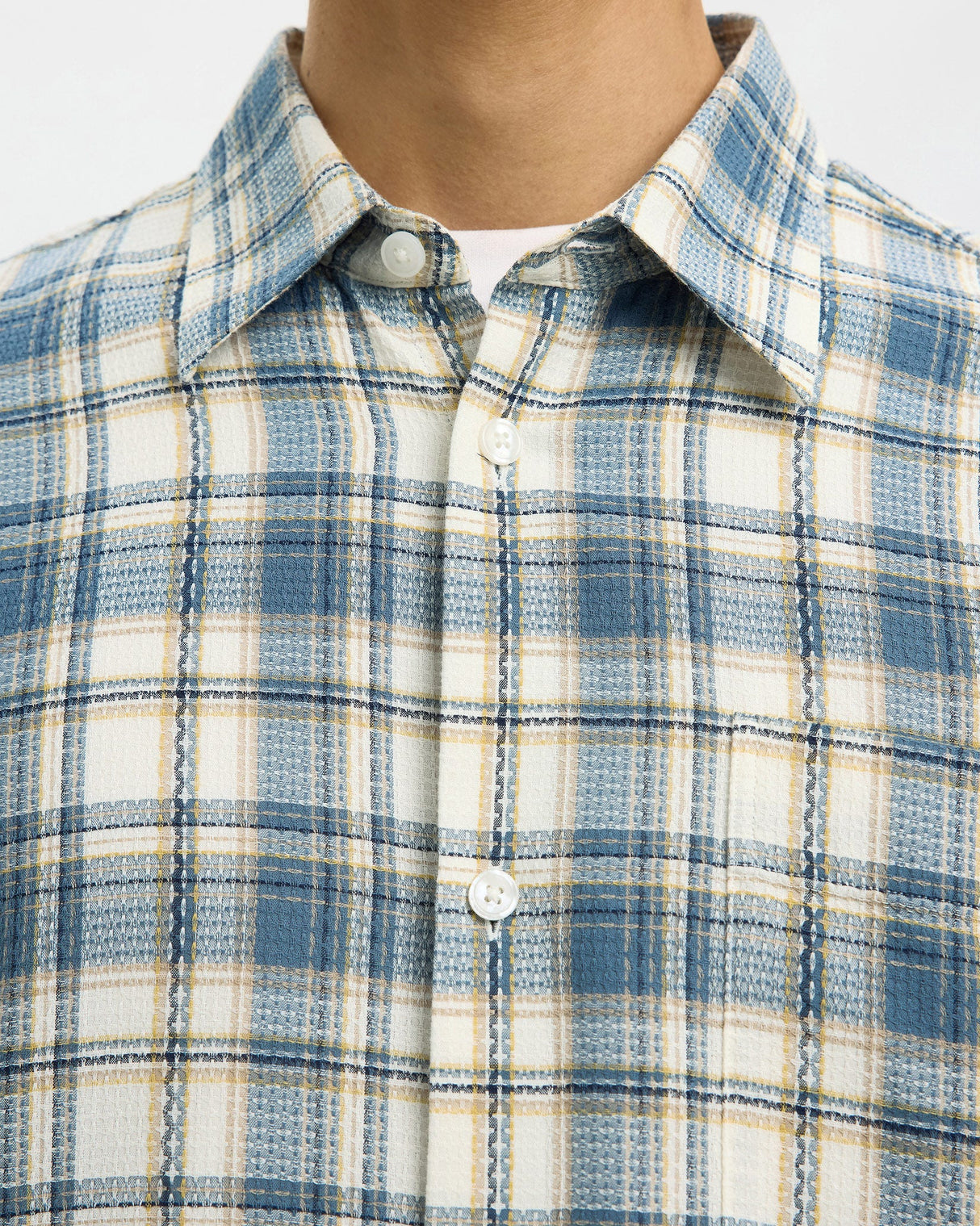 Egret Check Landon Shirt