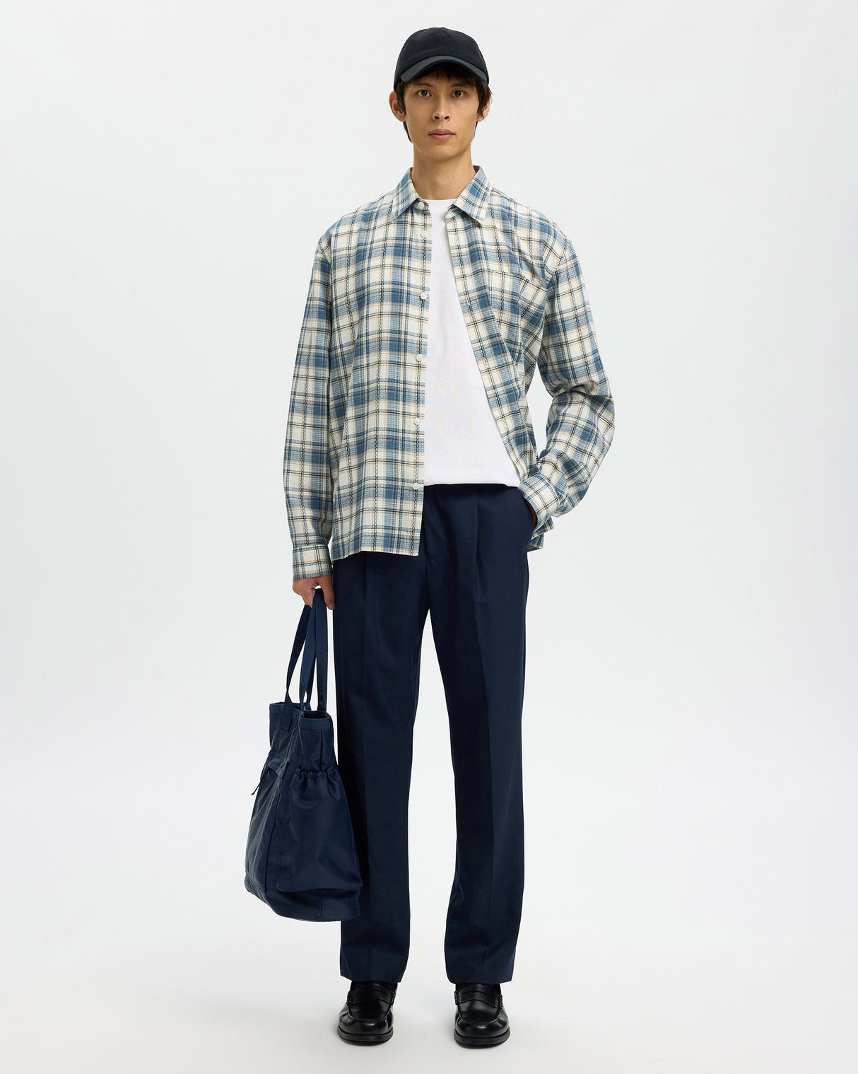 Egret Check Landon Shirt