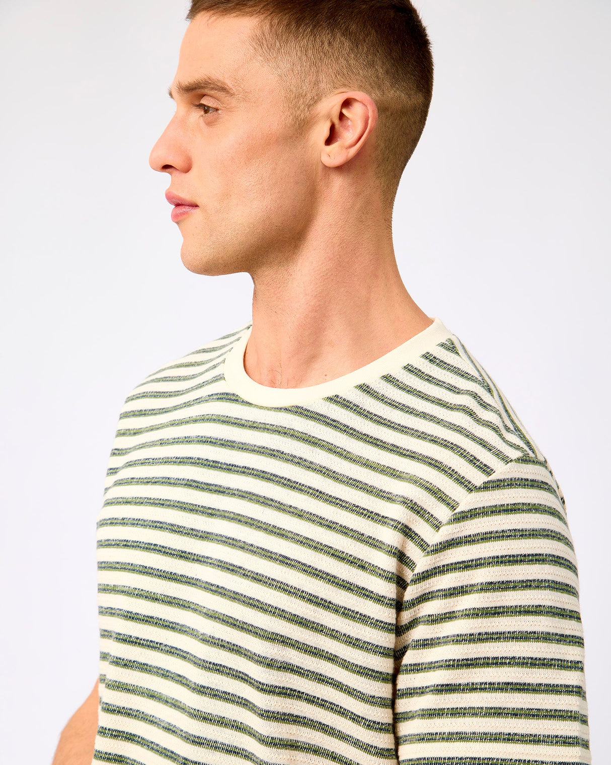 Egret Kevin Stripe T-Shirt