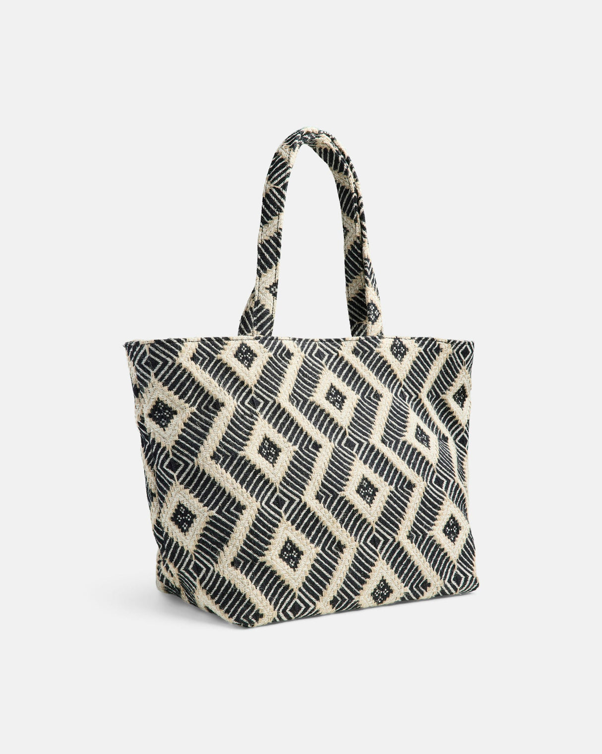 Black-Aztec-Lotta-Cotton-Shopper-Bag
