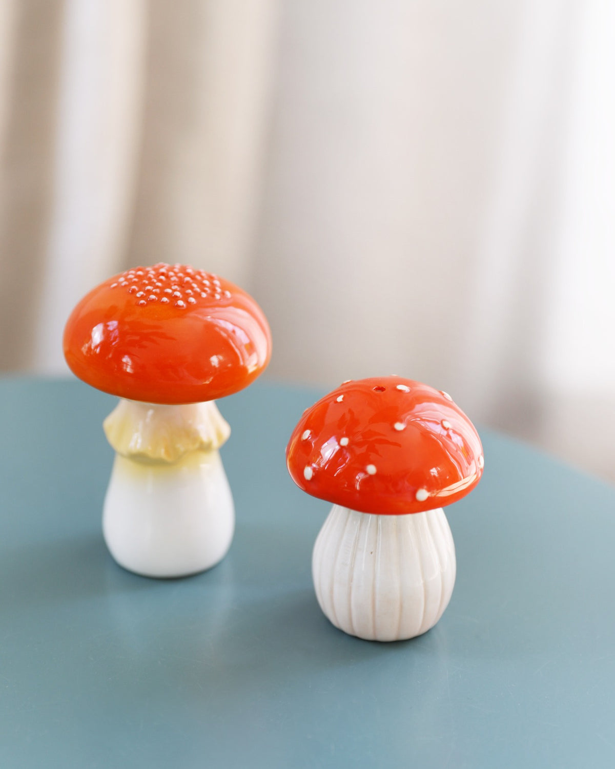 Mushroom Porcelain Salt & Pepper Shaker Set