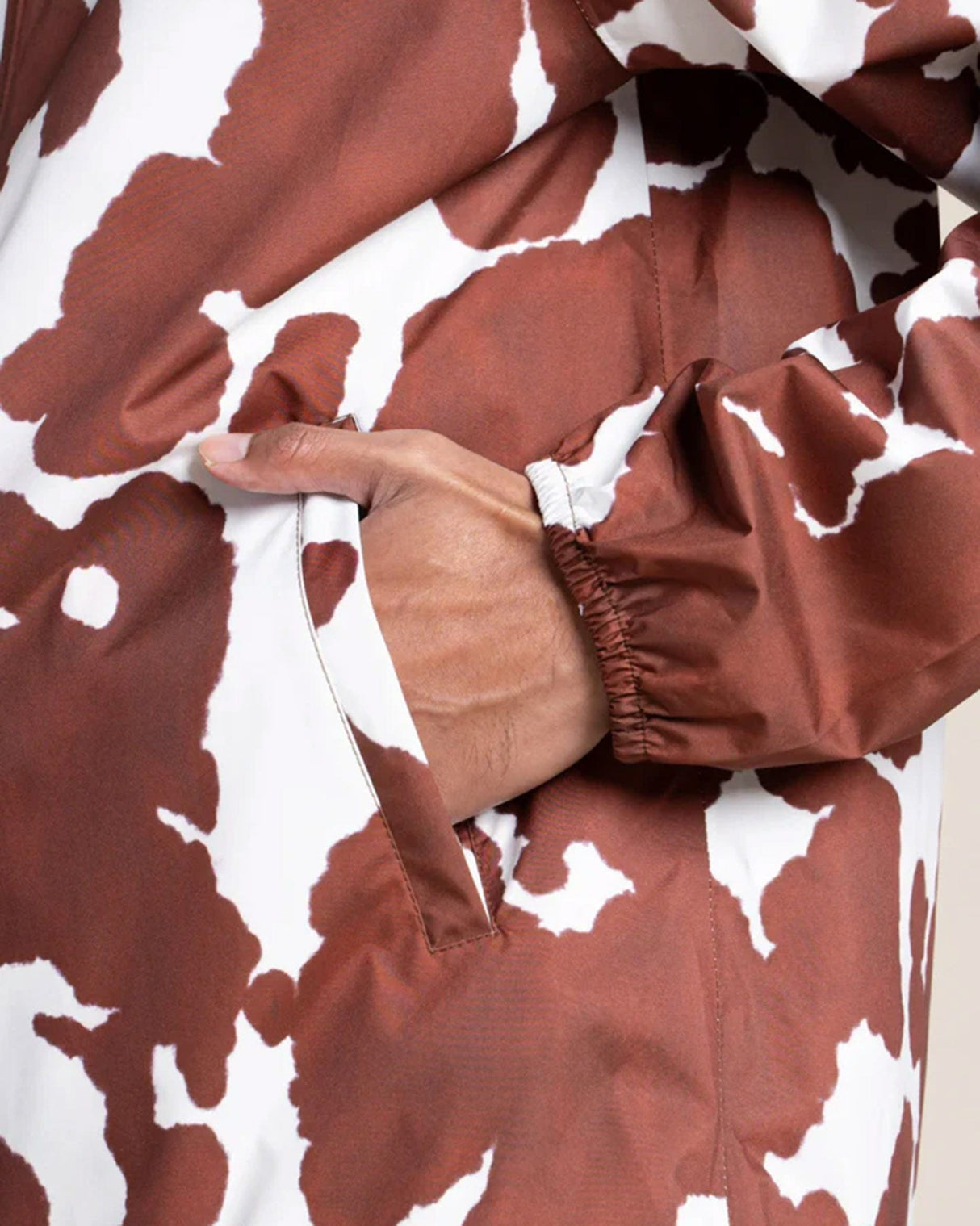 Cow Print Passy Short Waterproof Jacket