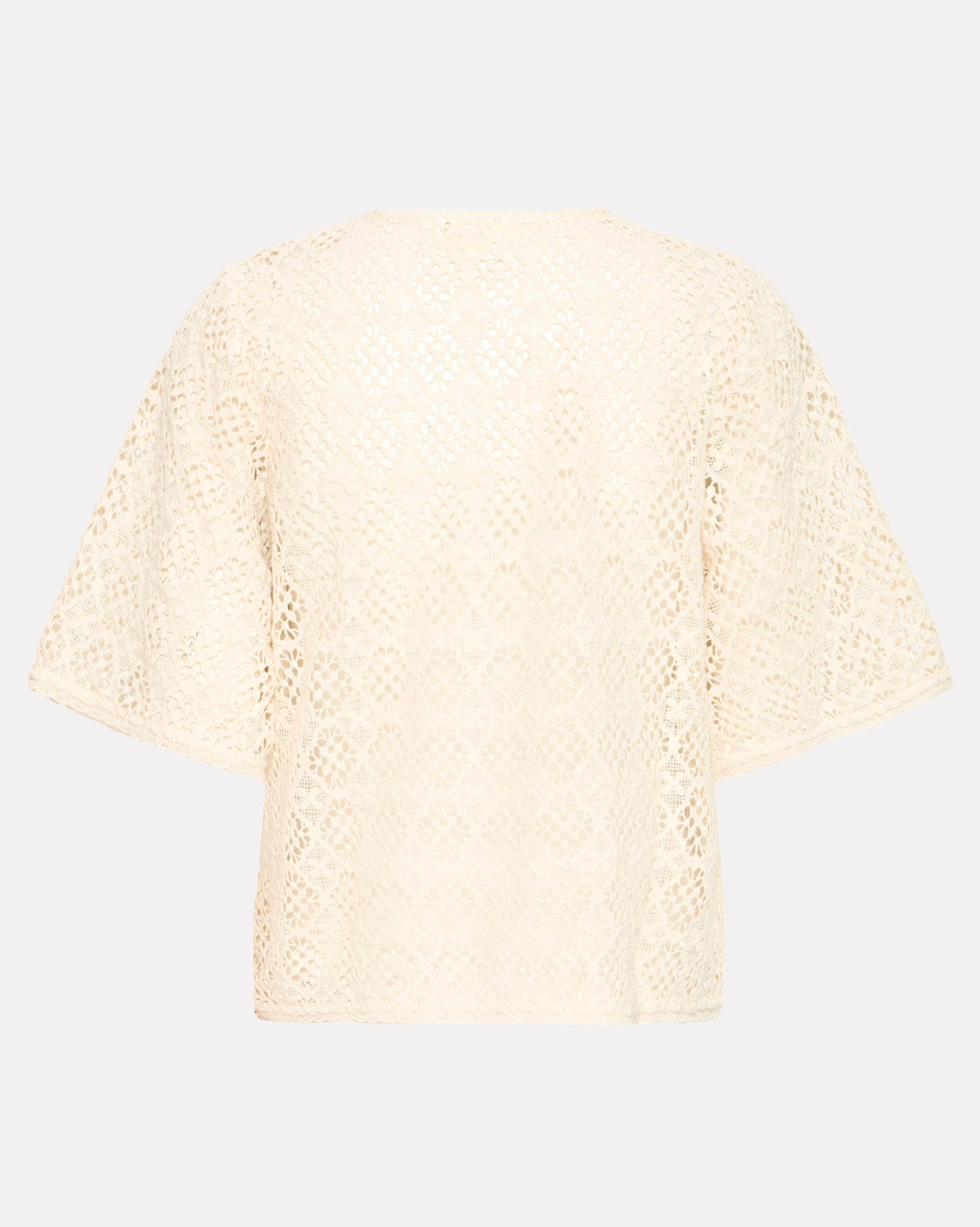 Birch Irjulie Openwork Cotton Short Sleeve Blouse