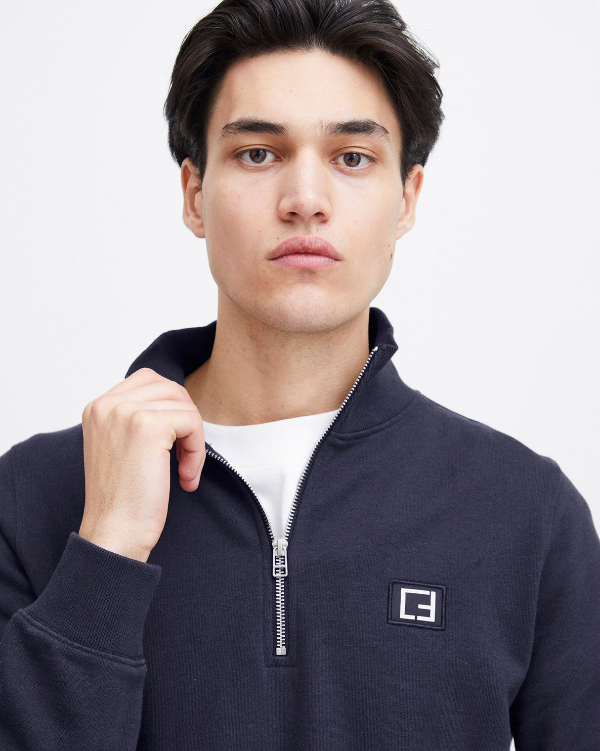 Dark-Navy-Sebastian-Half-Zip-Sweatshirt