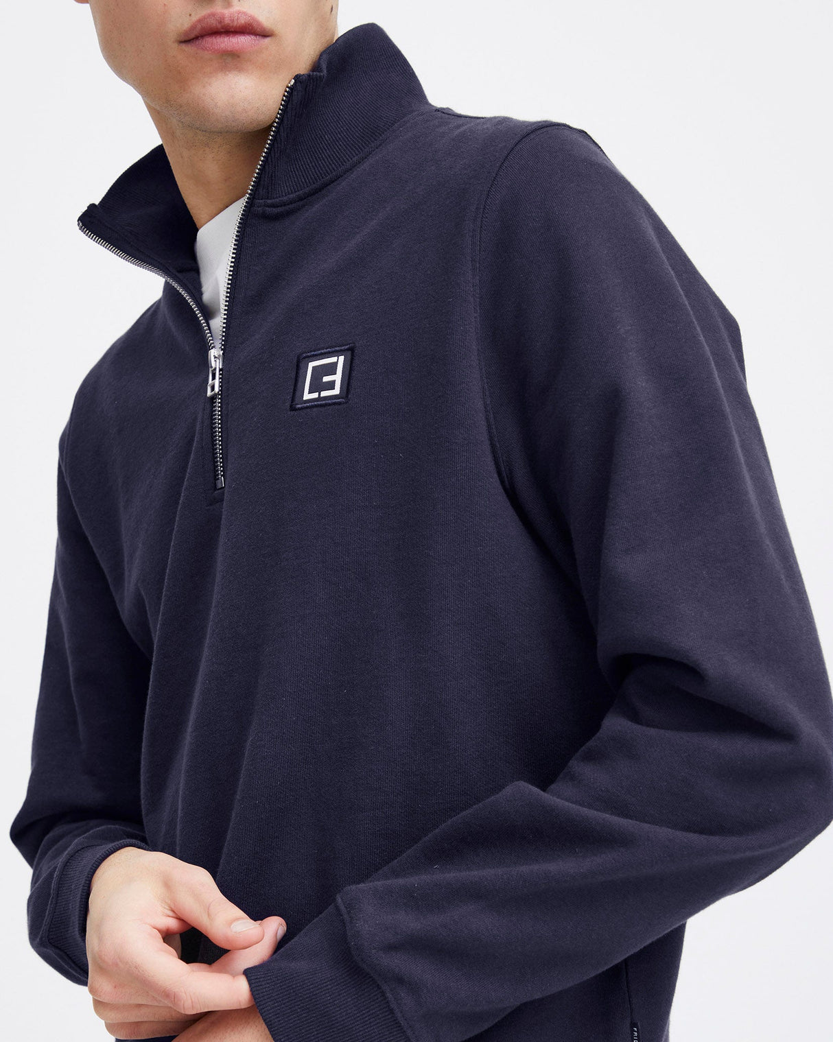Dark Navy Sebastian Half Zip Sweatshirt