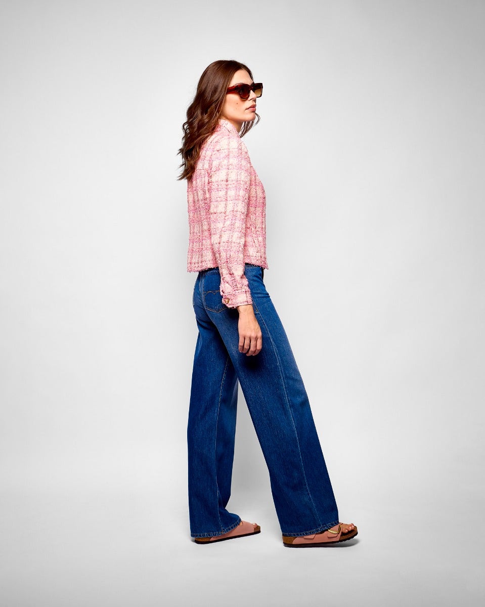 Light Blue Wide Leg High Waisted Jeans