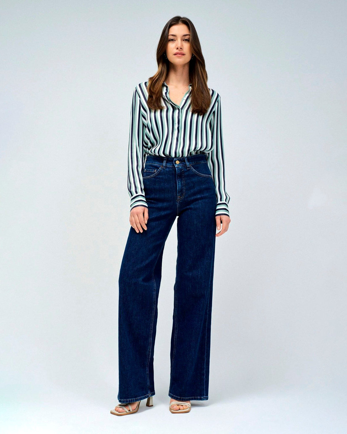 Dark Blue Wash Wide Leg Faith Jeans