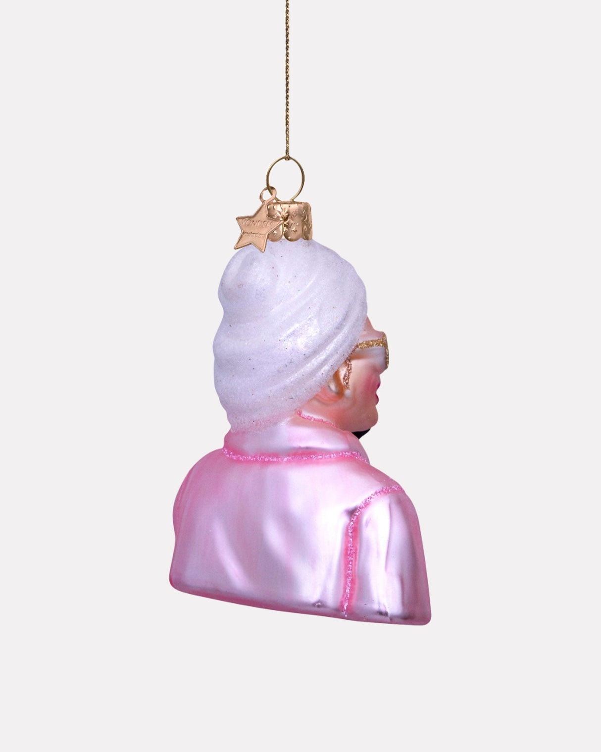 Selfcare Girl with Phone Glass Tree Ornament