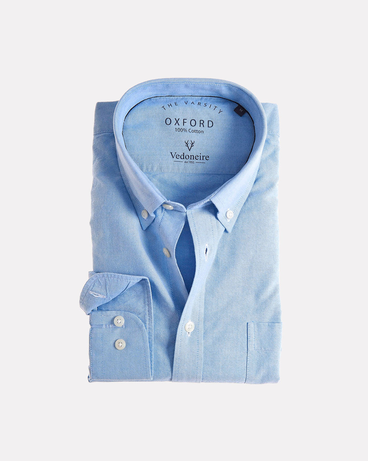Blue Varsity Oxford Cotton Shirt