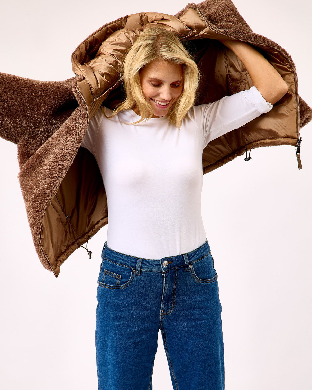 Coffee Teddy Reversible Jacket