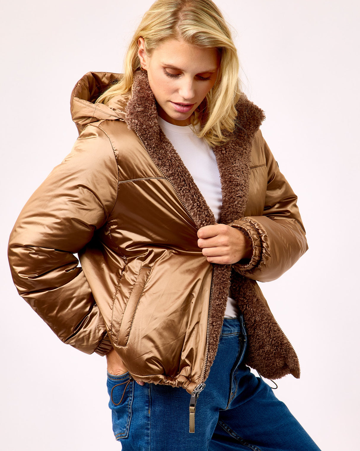 Coffee Teddy Reversible Jacket