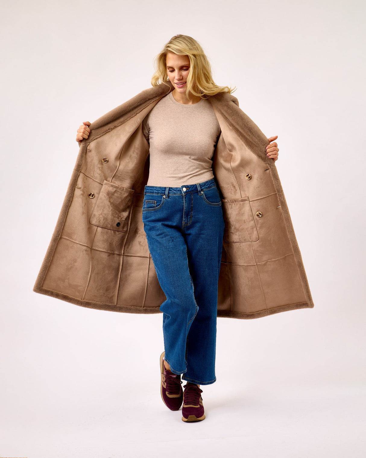 Macchiato Faux Fur Reversible Coat