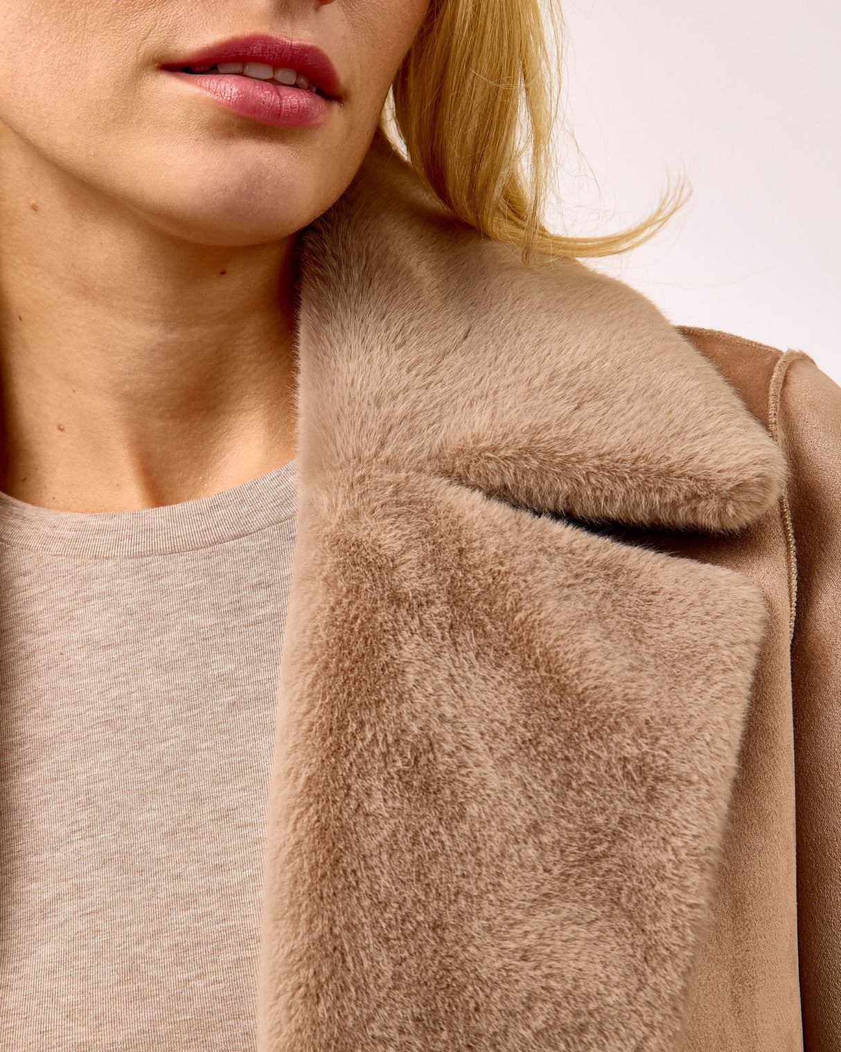 Macchiato Faux Fur Reversible Coat